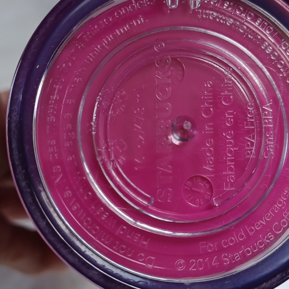 Starbucks 2014 Pink/Purple Frappuccino 16 Oz.Travel Tumbler w/Straw - Picture 7 of 10